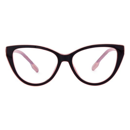 Dashe Black Cat Eye TR90 Lightweight Frames with Prescription Ready