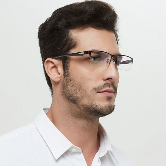 Jana Black Metal Browline Frames Reading Glasses
