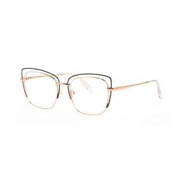 Sora Metal Two-Tone Cat Eye Glasses Frames