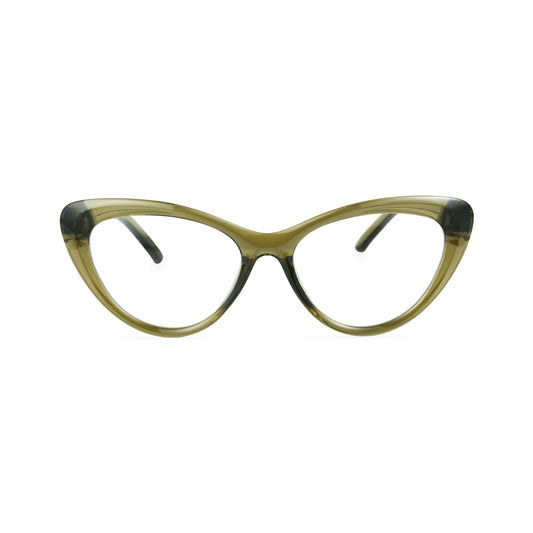 Andy Women's Green Cat Eye TR90 Prescription Eyeglasses