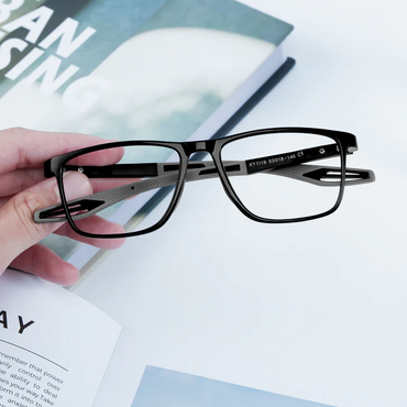 Eagle Sleek Black Rectangle TR90 Readers Glasses