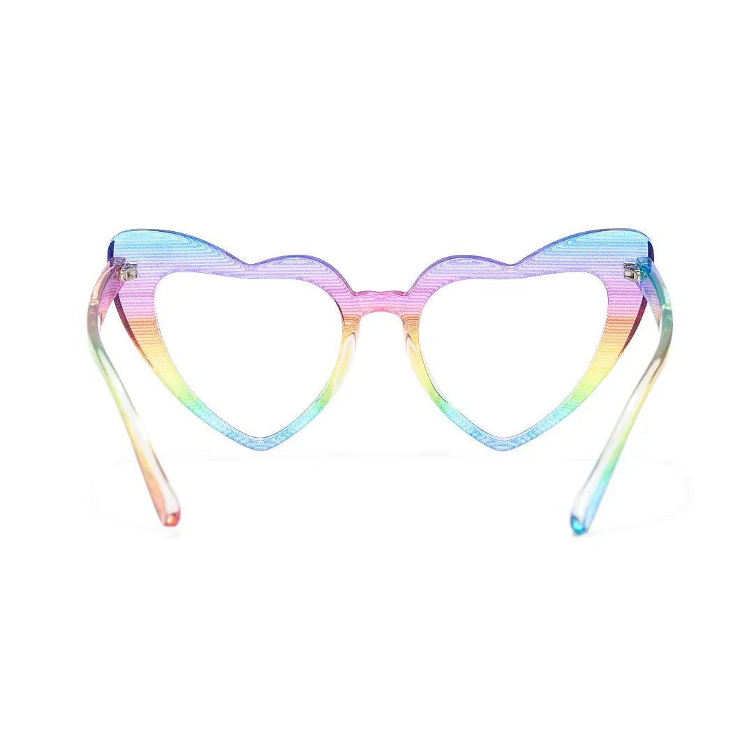 Emely Lightweight TR90 Heart Glasses Blue Light Lenses Prescription Ready