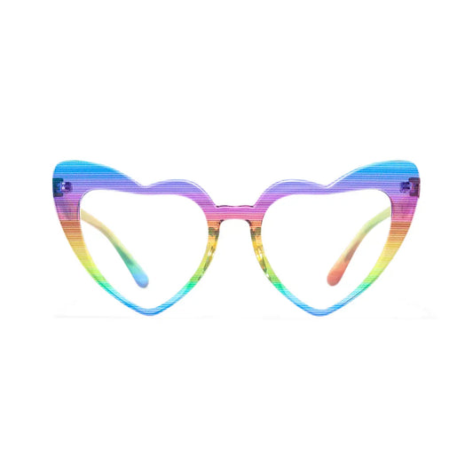 Emely Lightweight TR90 Heart Glasses Blue Light Lenses Prescription Ready