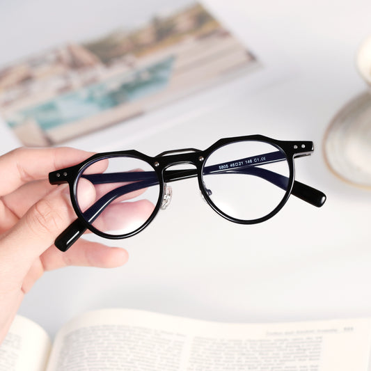 Shirley Geometric Acetate Prescription Glasses for Men and Women