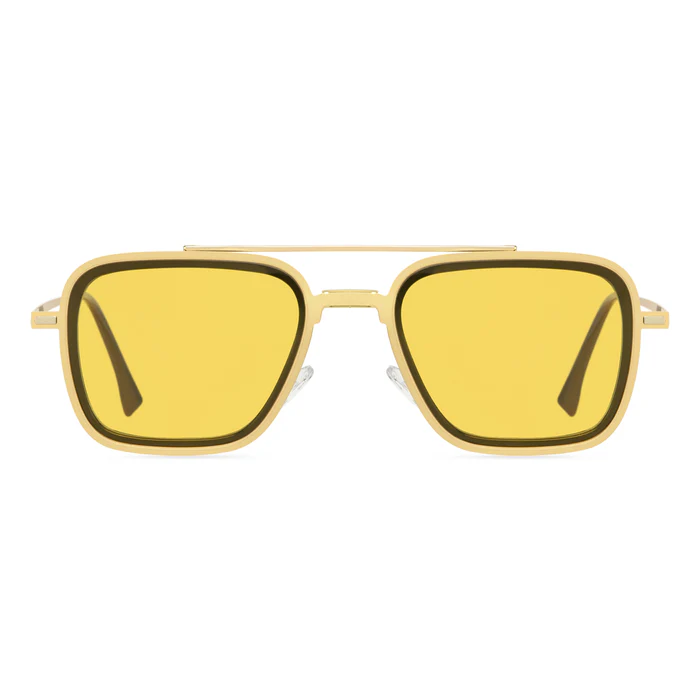 Zarek Gold Metal Aviator Eyeglasses For Women