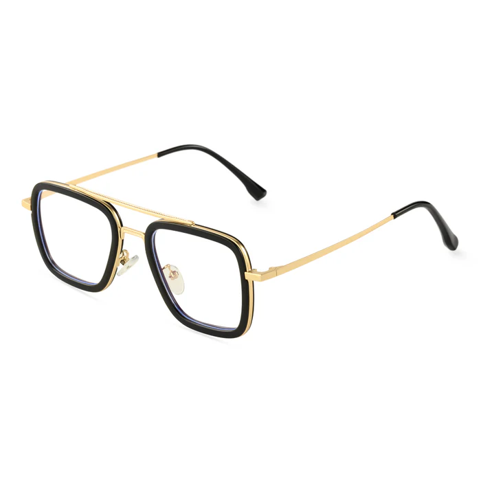 Zarek Gold Metal Aviator Eyeglasses For Women