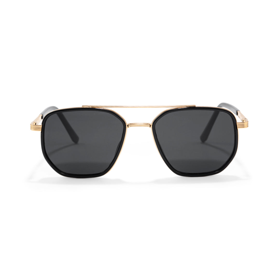 Mea Metal Aviator Gold Color Fashion Sunglasses With Spring Hinges