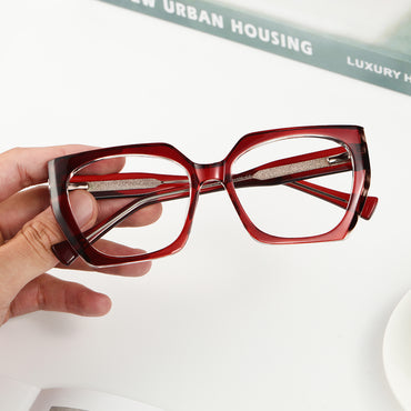 Falit Lightweight and Durable Acetate Cat Eye Frames with Blue-Light Glasses