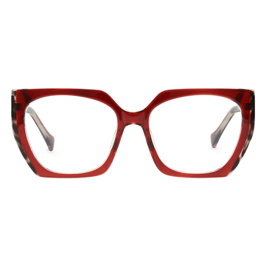Falit Lightweight and Durable Acetate Cat Eye Frames with Blue-Light Glasses
