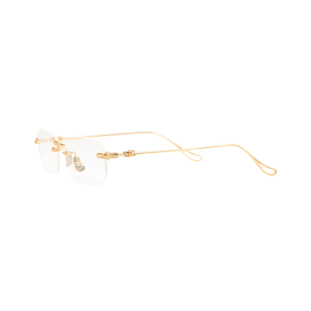 Sylus Gold Rectangle Metal Frames For Women's Eyeglasses