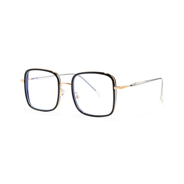 Zara Black Square Flexible Eyeglass Frames Scratch Resistant Lenses