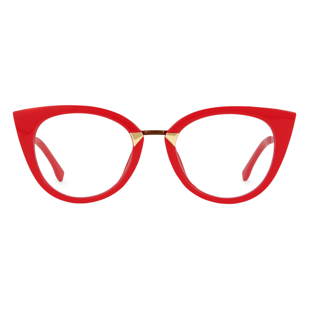 Rose Red Cat Eye Prescription Glasses Frames For Women
