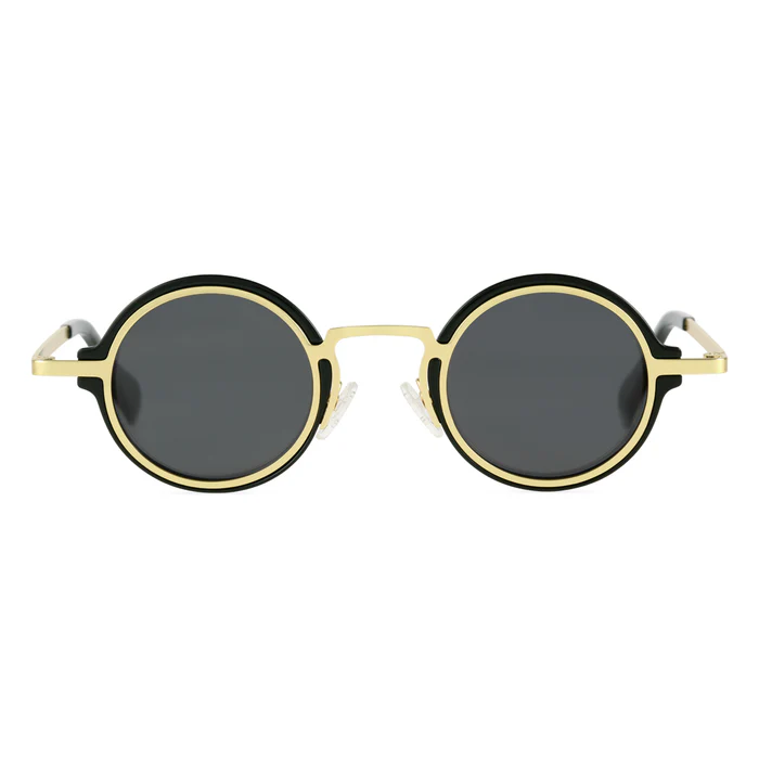 Bil Classic Black Metal Round Eyeglasses For Women’s Blue Light Protection