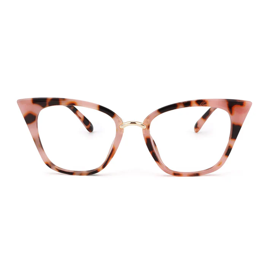 Chandrikar TR90 Pink Tortoise Cat Eye Frames with Prescription