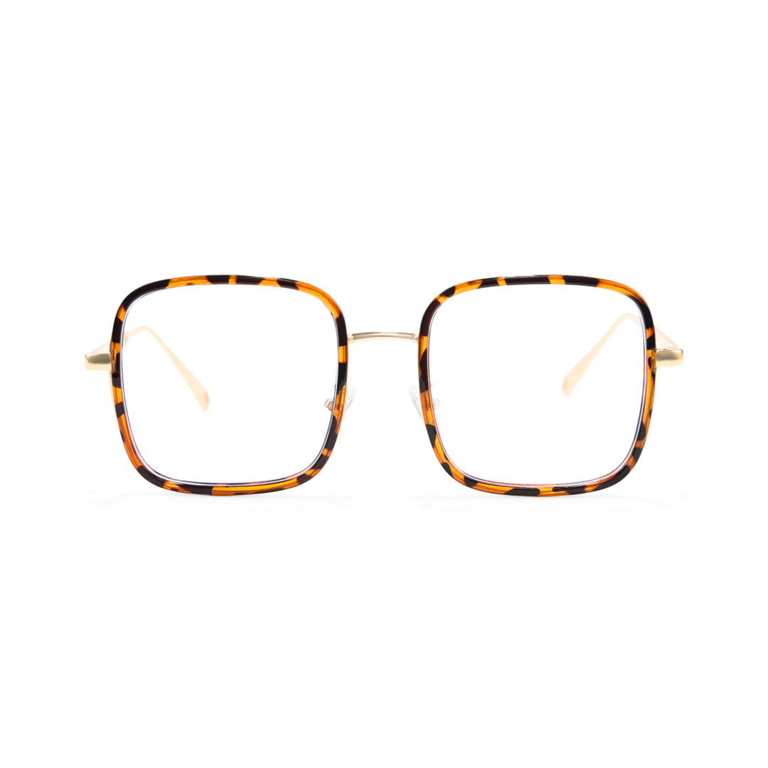 Neva Tortoiseshell Square TR90 And Metal Eyeglasses
