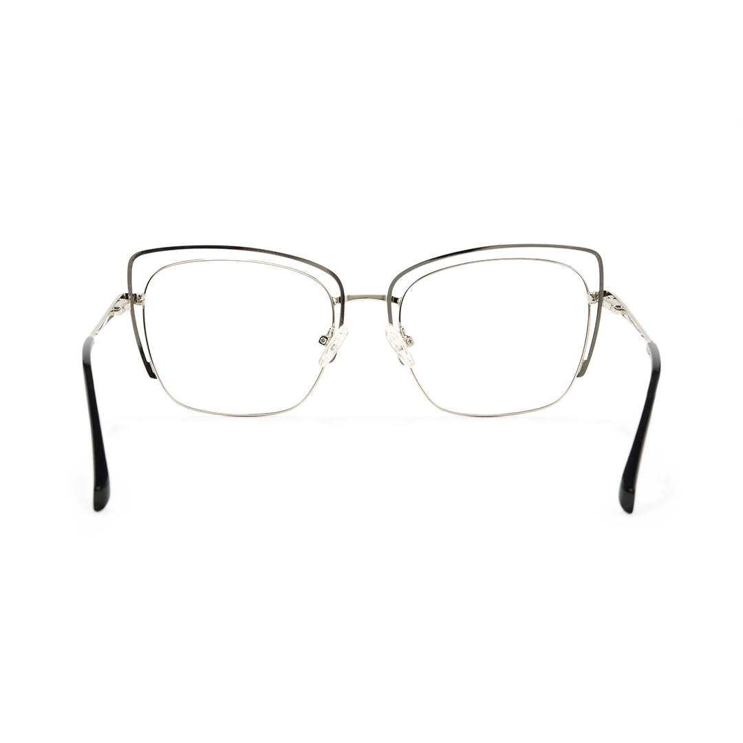 Sora Metal Two-Tone Cat Eye Glasses Frames