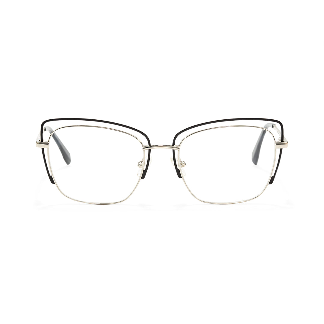 Sora Metal Two-Tone Cat Eye Glasses Frames