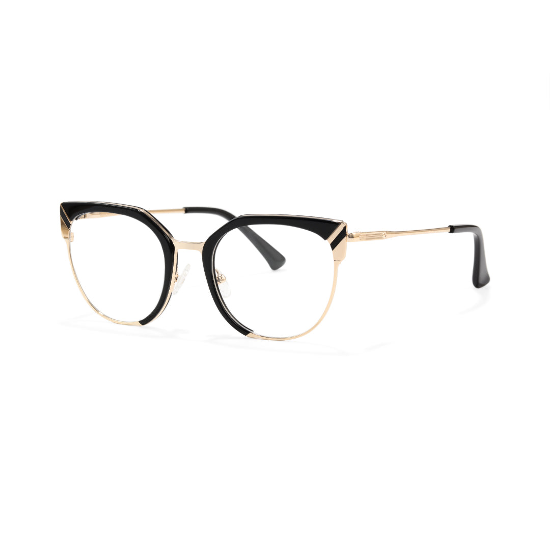 Fola Acetate and Metal Cat Eye Glasses Frames