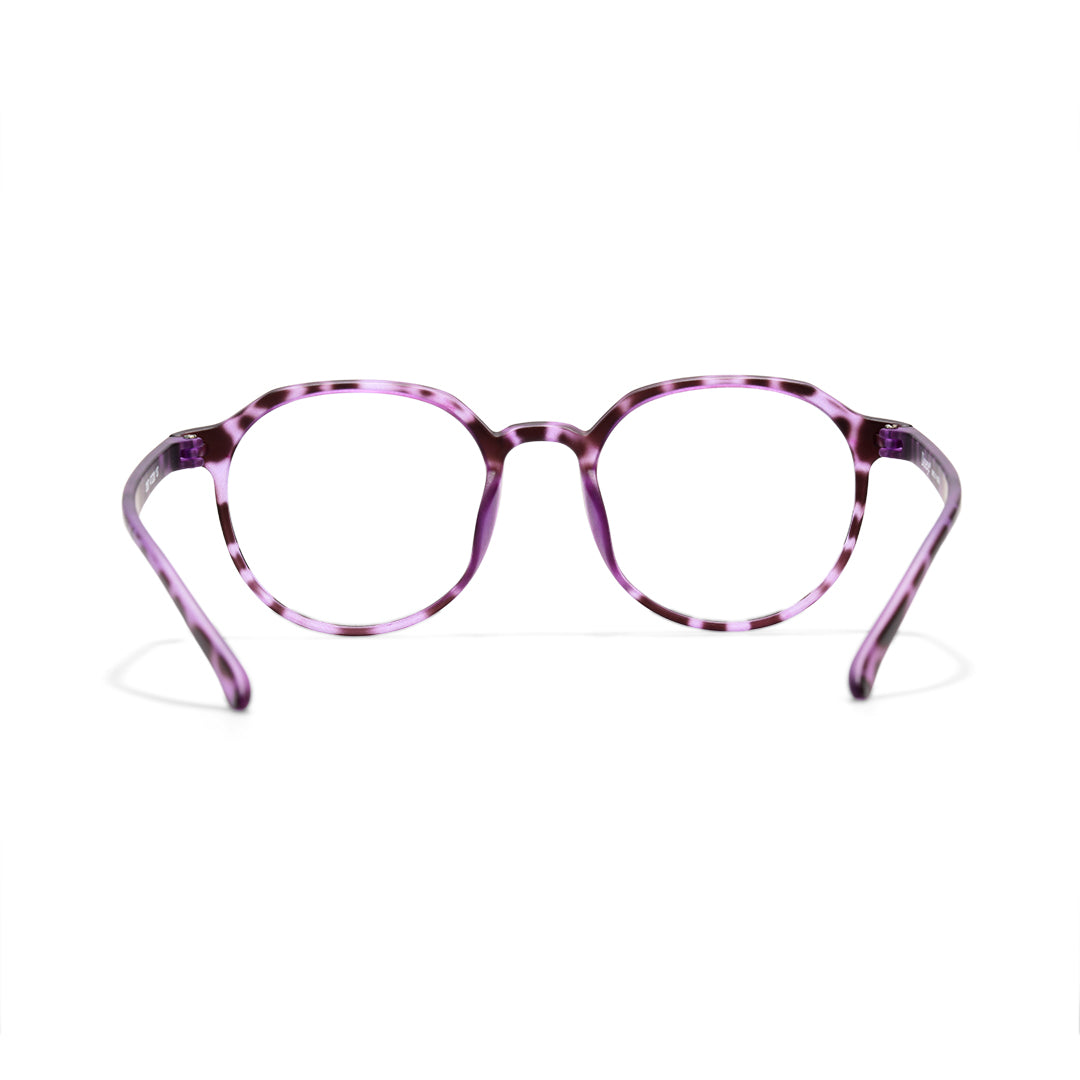 Hele Purple Tortoise Round TR90 Frames Glasses
