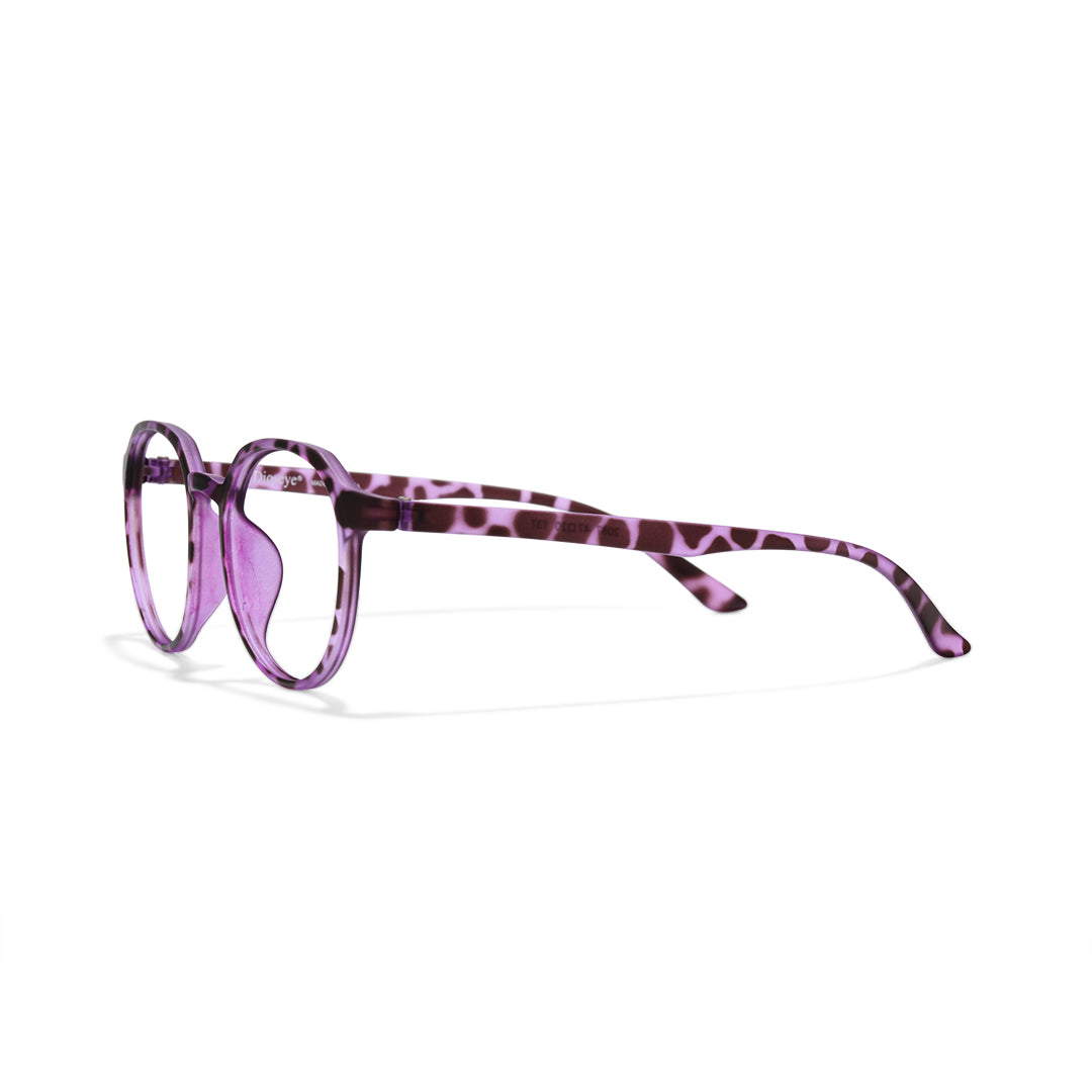 Hele Purple Tortoise Round TR90 Frames Glasses