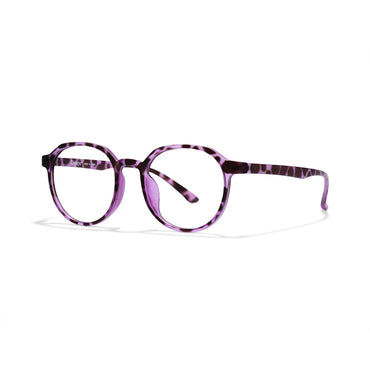Hele Purple Tortoise Round TR90 Frames Glasses