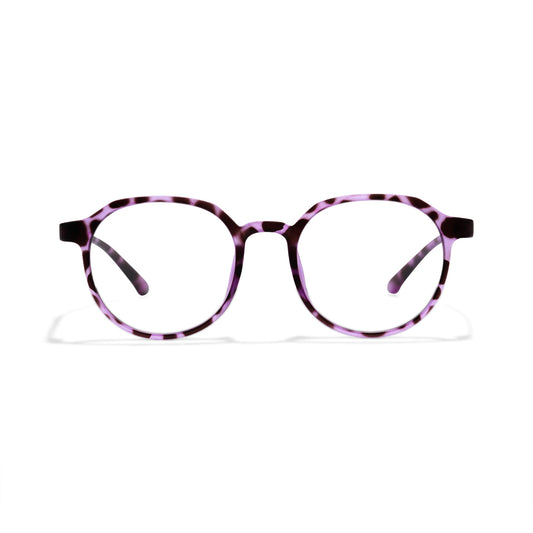 Hele Purple Tortoise Round TR90 Frames Glasses