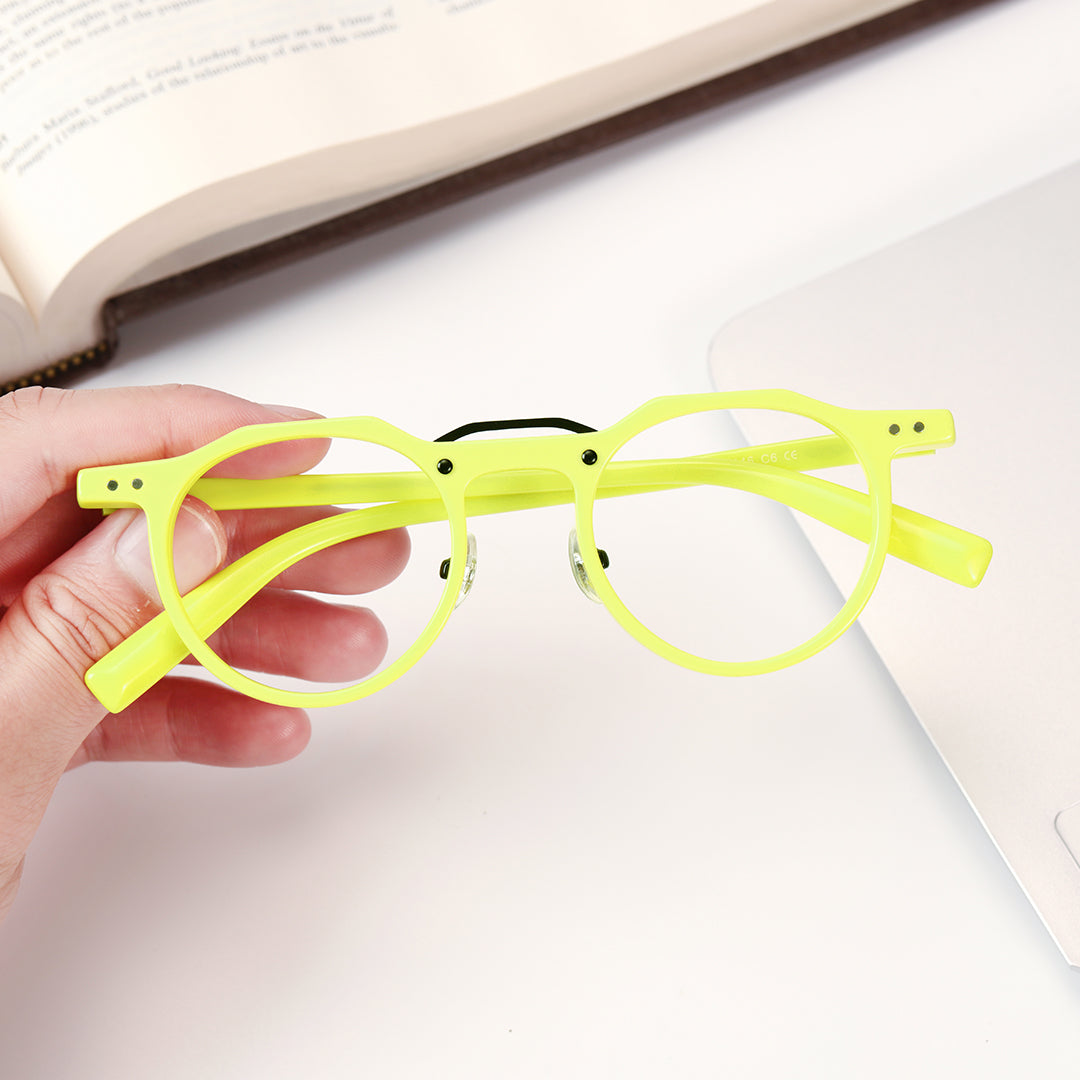 Shirley Geometric Acetate Prescription Glasses for Men and Women