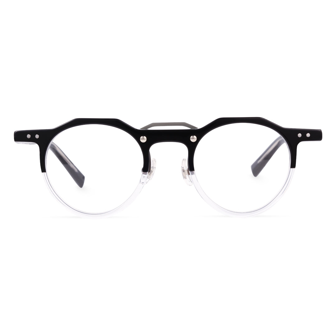 Shirley Geometric Acetate Prescription Glasses for Men and Women