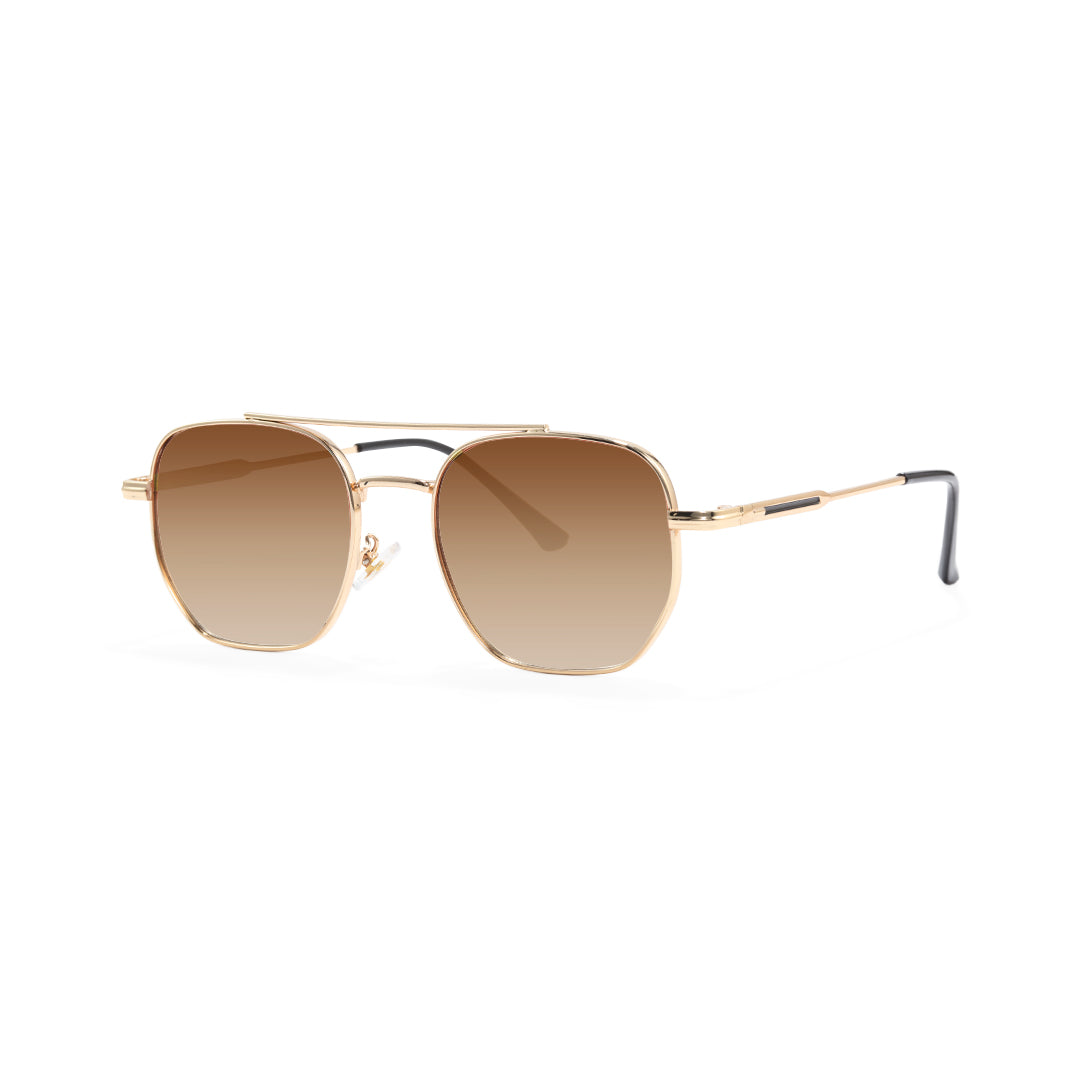Gra Aviator Metal Brown Color Adjustable Nose Pads Shades Sun Glasses