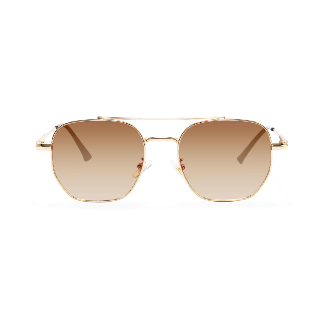 Gra Aviator Metal Brown Color Adjustable Nose Pads Shades Sun Glasses