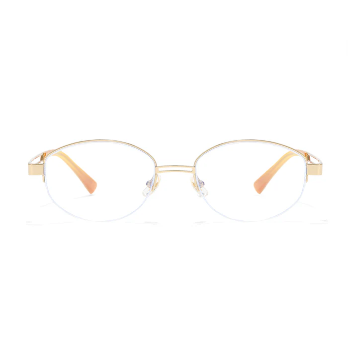 Vivacity Silver Oval Titanium Women's Prescription Transitions Lenses