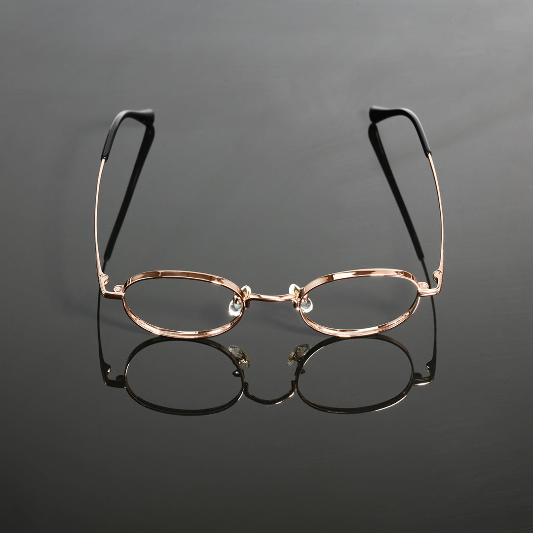 Astr Lightweight Oval Titanium Glasses with Blue Light Blocking Lenses