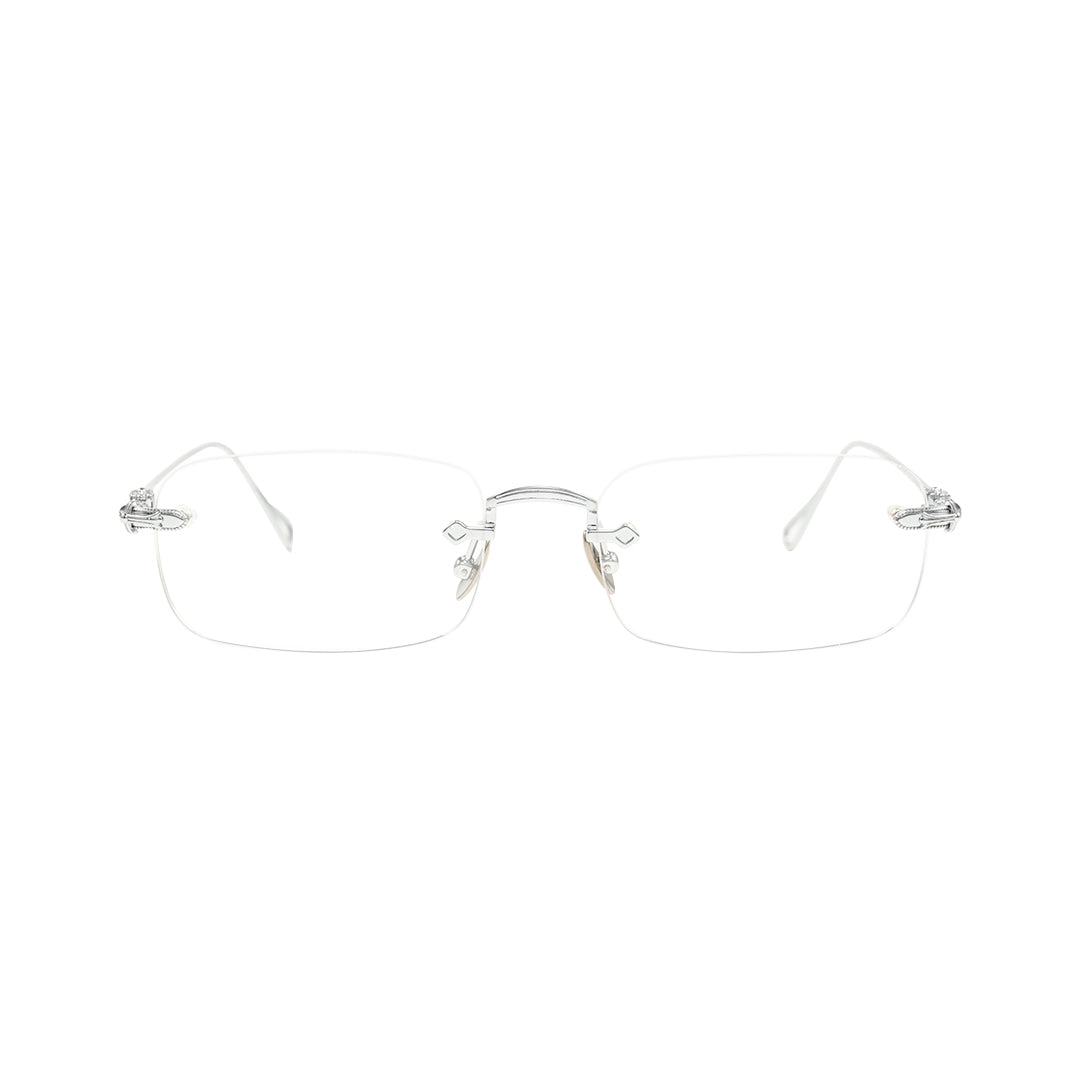 Sylus Gold Rectangle Metal Frames For Women's Eyeglasses
