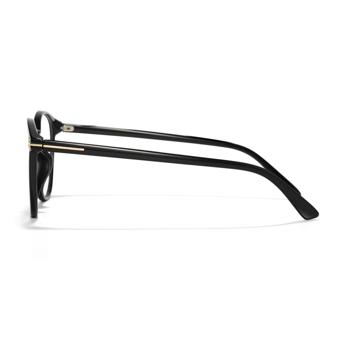 Smile Black Round TR90 Women's Blue Light Glasses