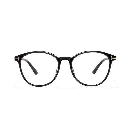 Smile Black Round TR90 Women's Blue Light Glasses