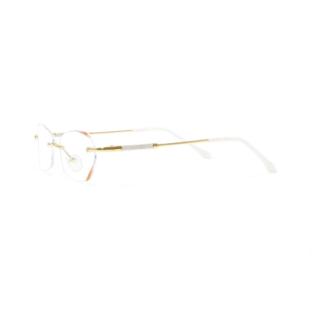 Jala Rimless Geometric Prescription Vintage Glasses