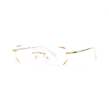 Jala Rimless Geometric Prescription Vintage Glasses