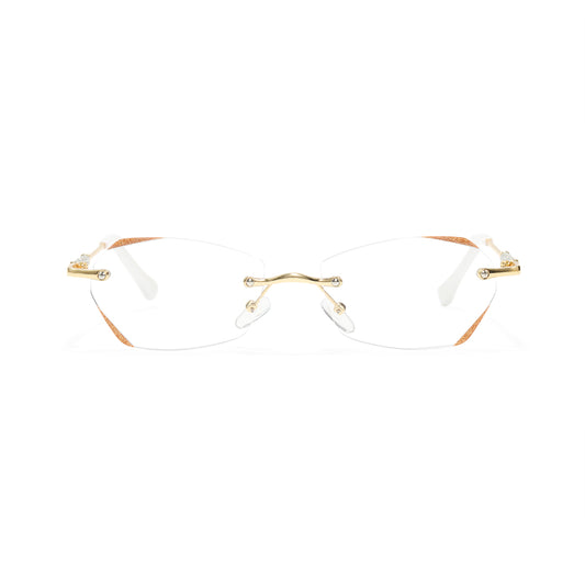 Jala Rimless Geometric Prescription Vintage Glasses