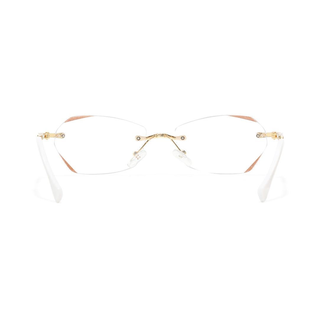 Jala Rimless Geometric Prescription Vintage Glasses