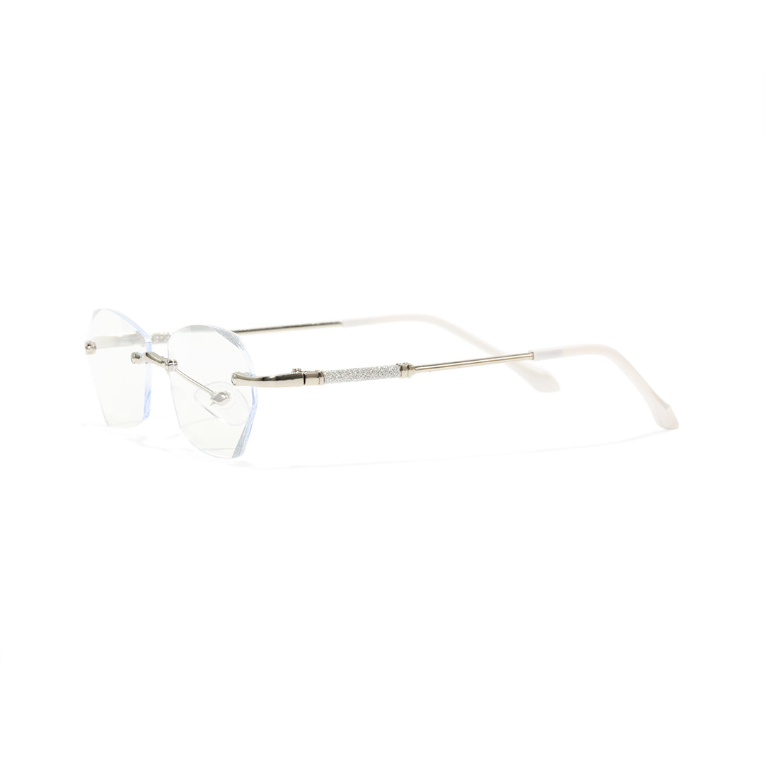 Jala Rimless Geometric Prescription Vintage Glasses