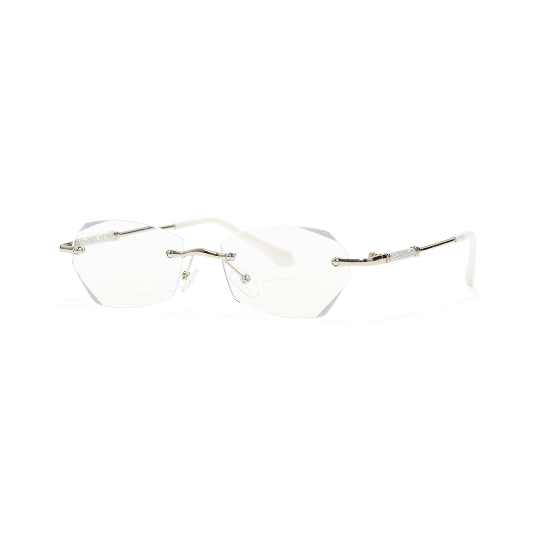 Jala Rimless Geometric Prescription Vintage Glasses
