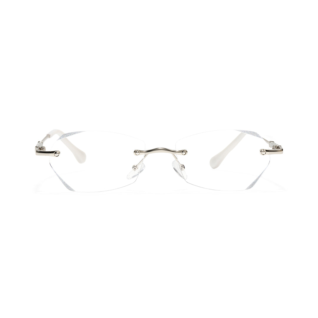 Jala Rimless Geometric Prescription Vintage Glasses