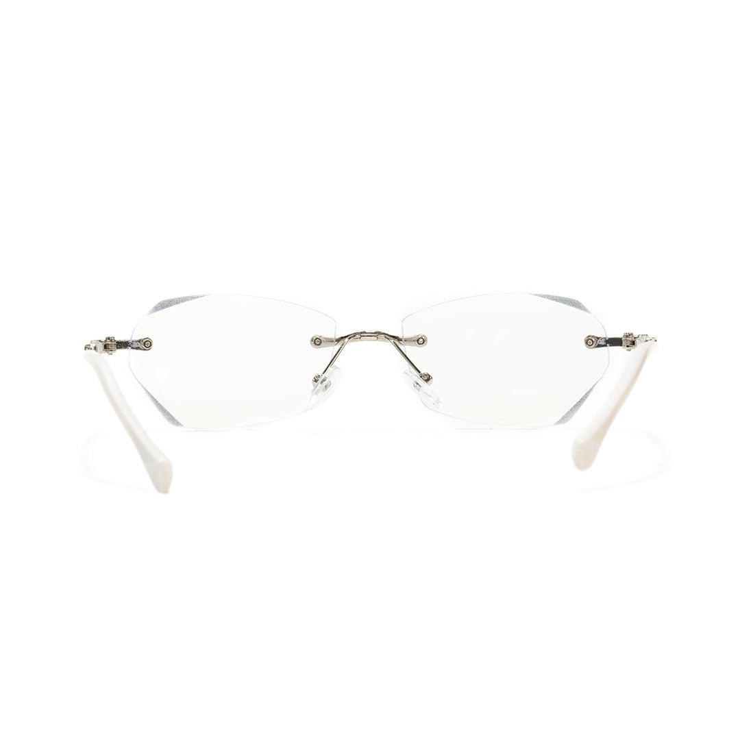 Jala Rimless Geometric Prescription Vintage Glasses