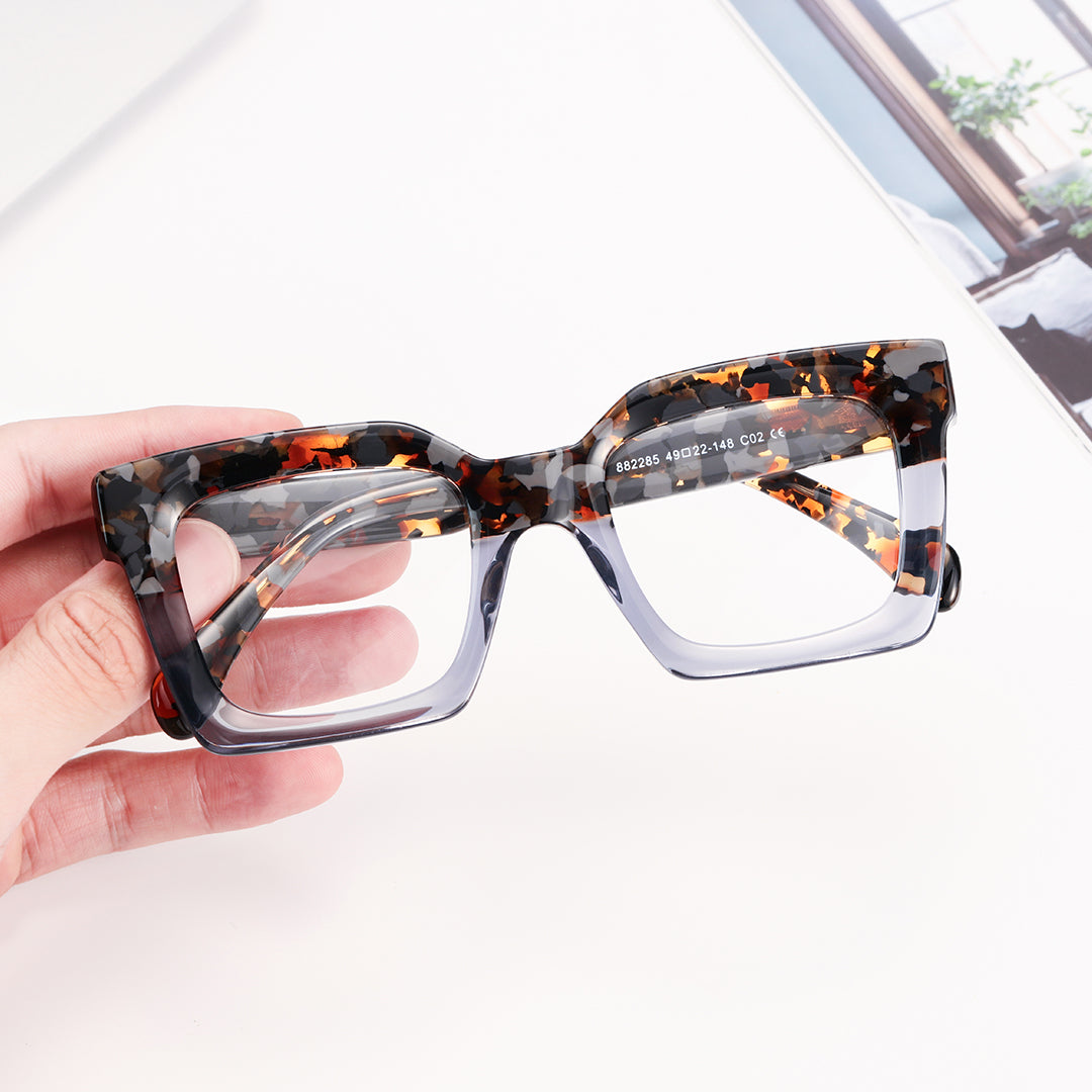 Jessy Square Acetate Eyeglasses Best Blue Light Glasses