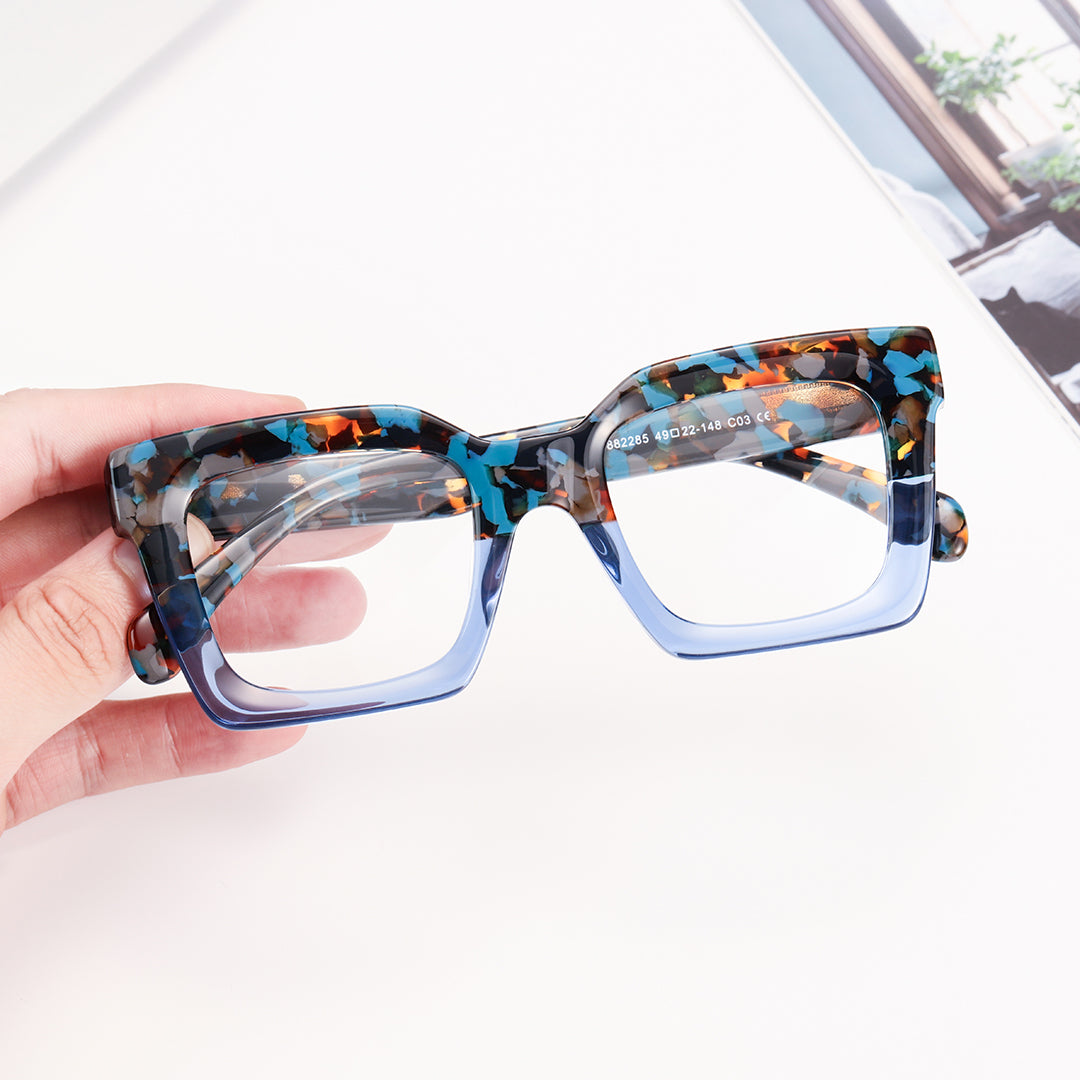 Jessy Square Acetate Eyeglasses Best Blue Light Glasses