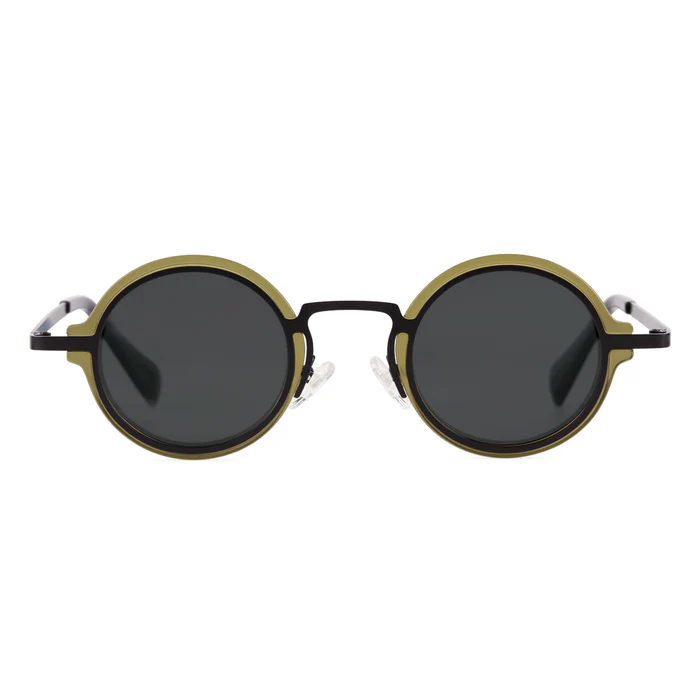 Bil Classic Black Metal Round Eyeglasses For Women’s Blue Light Protection