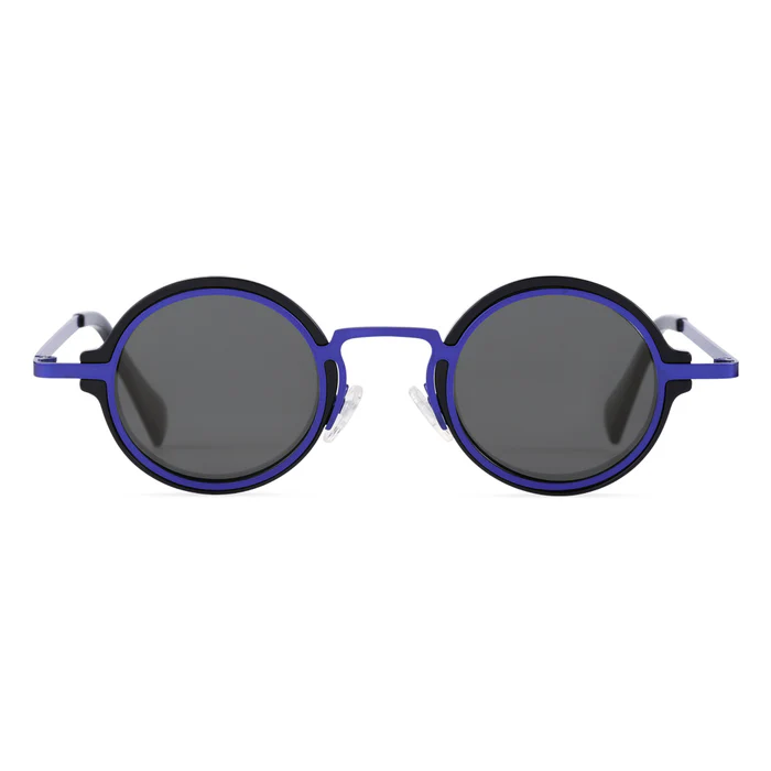 Bil Classic Black Metal Round Eyeglasses For Women’s Blue Light Protection