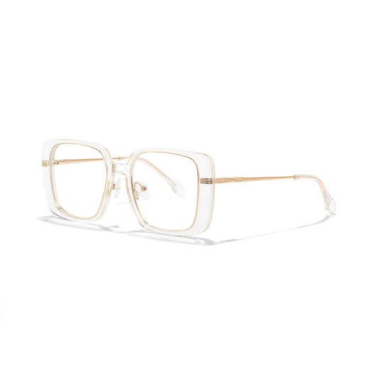 Kena Clear Square Eyeglasses For Women Minimalist
