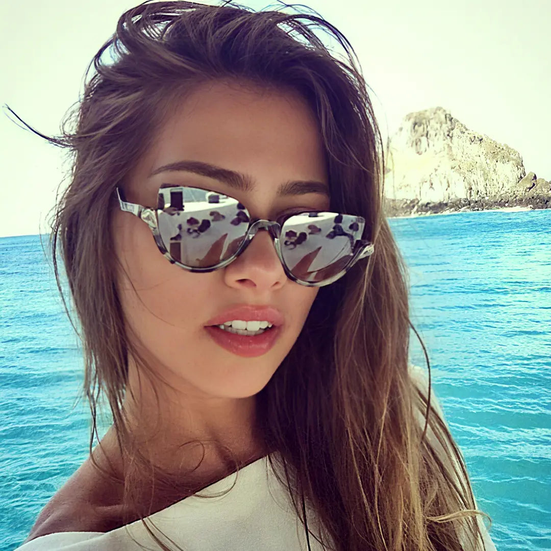 Clove TR90 Black Cat Eye Half-Rim Glasses With Prescription Lenses