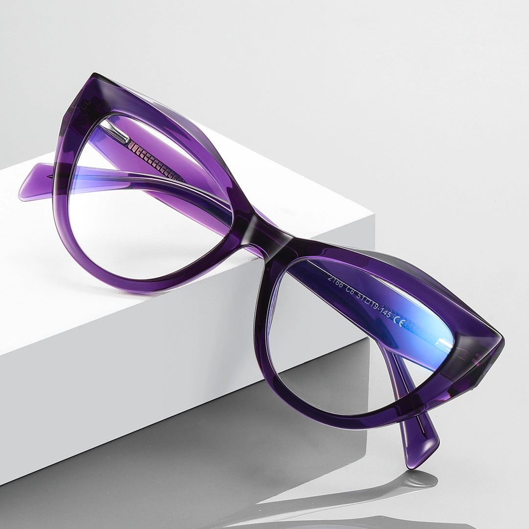 Cyril Cat Eye Purple TR90 Prescription Glasses for Women